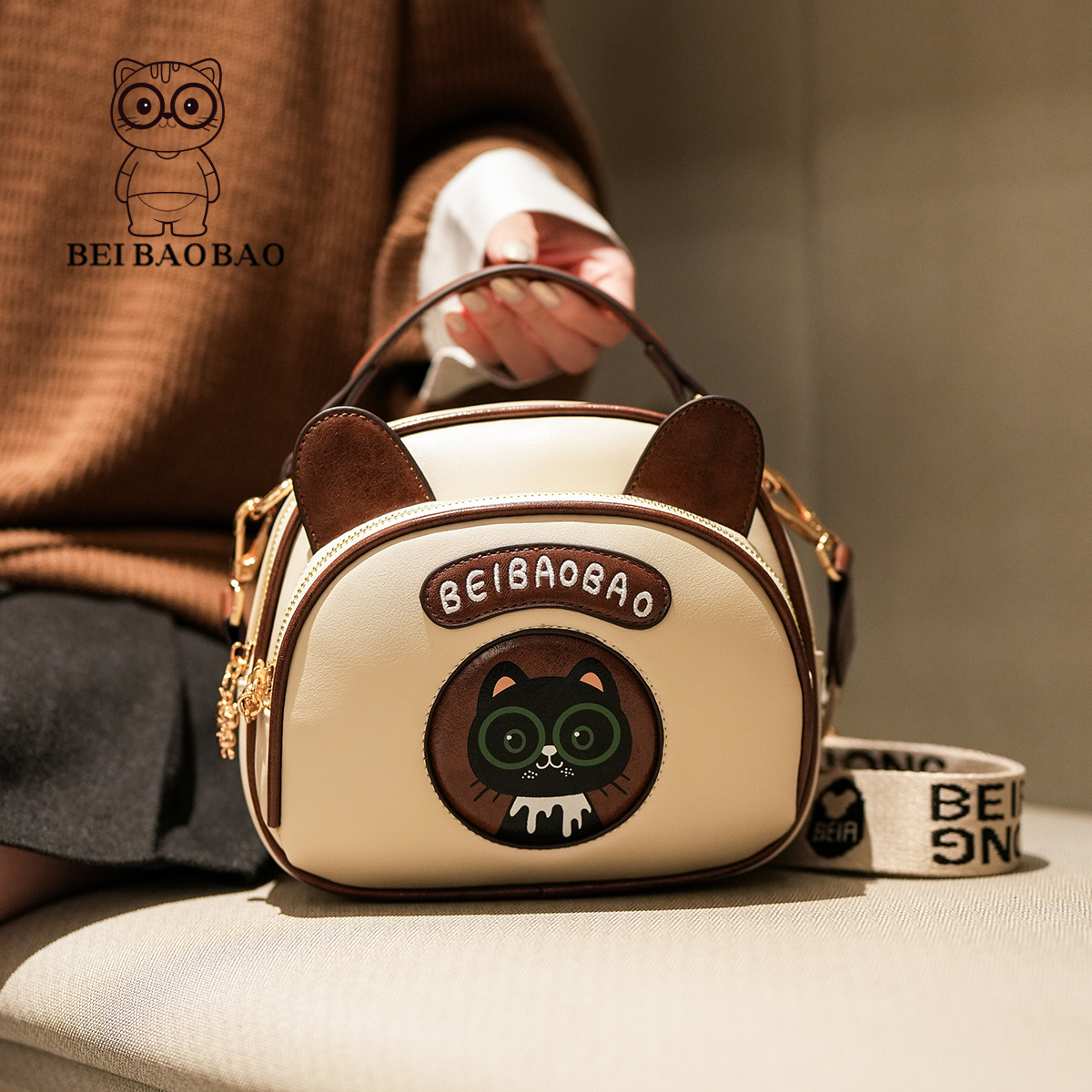 北包包新款韩版潮流卡通可爱包包女包流行设计包包简约单肩斜挎包