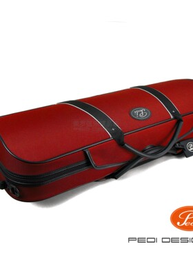 抗压航空可用PEDI钢骨结构夜光小提琴盒红色反光条恒温