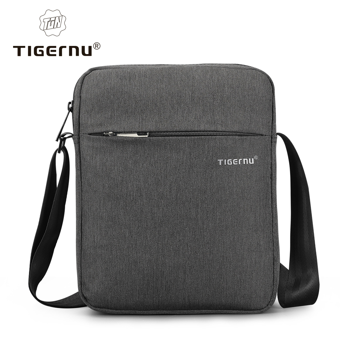 tigernu/泰格奴防泼水大容量休闲单肩包男士商务单肩斜跨包平板包