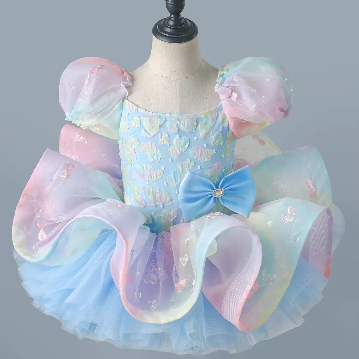 新款芭蕾舞裙女童蓬蓬裙演出服幼儿园舞台表演公主裙儿童舞蹈纱裙