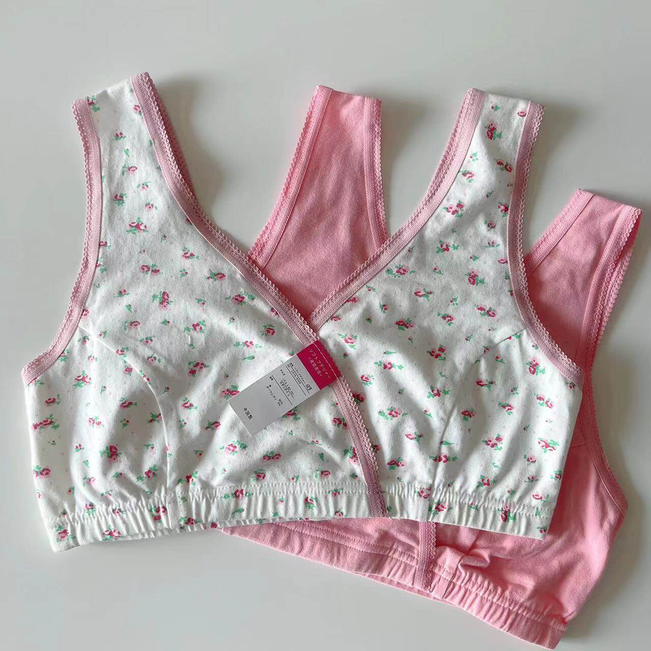 日系纯棉哺乳文胸孕产妇背心交叉式喂奶内衣 哺乳胸罩无钢圈文胸