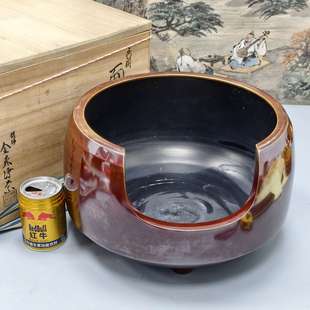 高20.5 直径30厘米 日本釜师金森净荣铸曲面铜风炉 重7.5千克