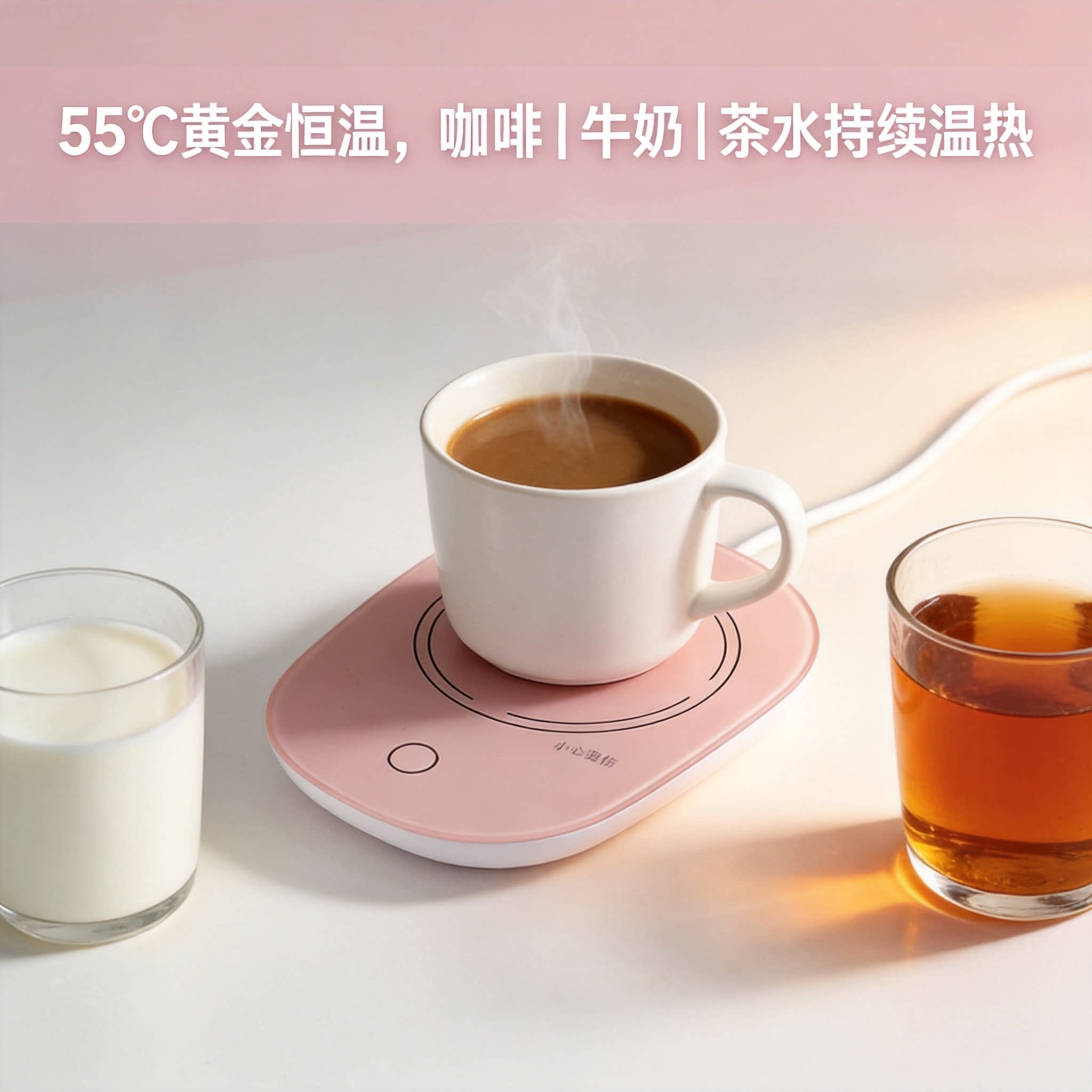 暖暖杯55度加热水杯家用热牛奶加热器奶暖杯垫杯子智能自动恒温杯