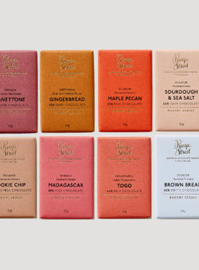 英国进口 Pump Street Bakery庞普66%75%85%海盐/单源黑巧克力20g