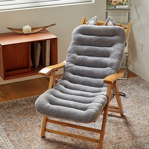 加厚躺椅垫子藤椅摇椅坐垫秋冬季沙发通用棉垫休闲椅竹椅座靠背垫