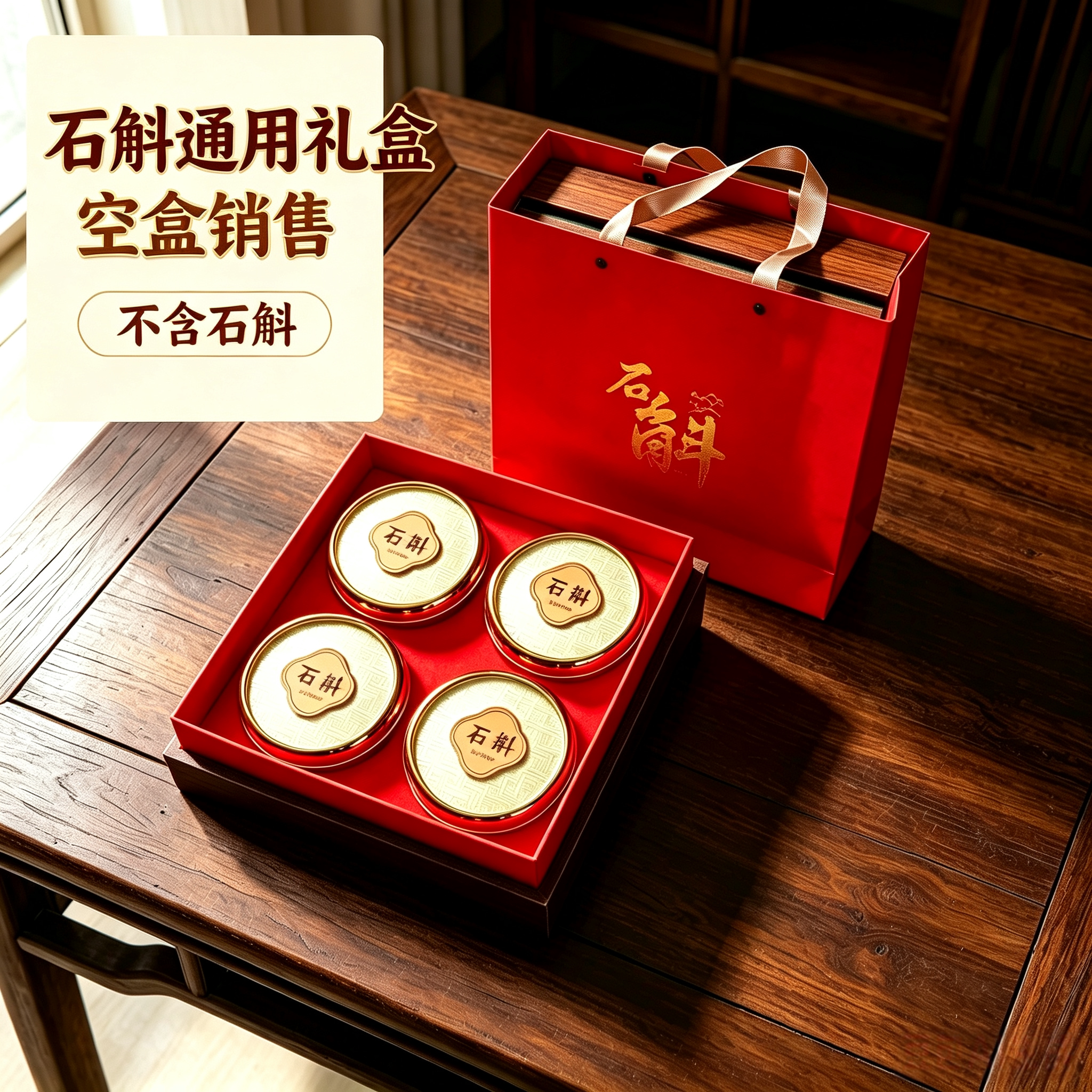 国潮霍山石斛铁皮石斛包装盒空盒高档100克200克枫斗通用礼品盒