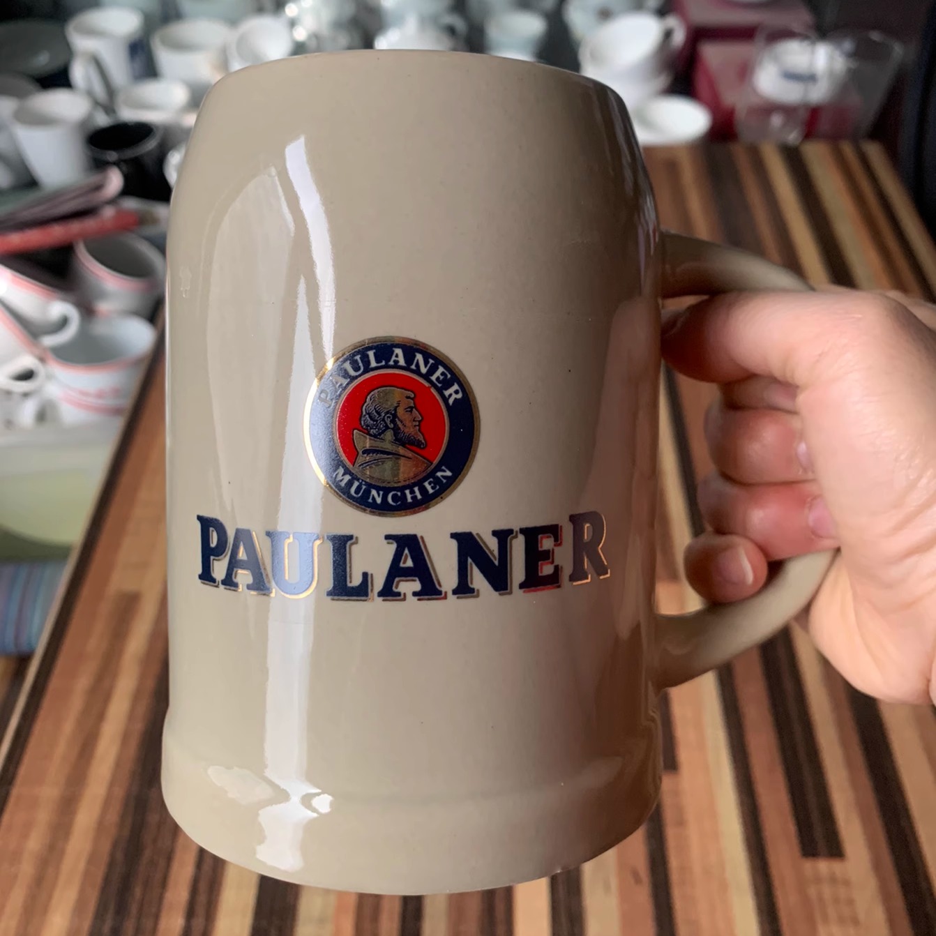 德国大号陶瓷啤酒杯扎啤杯子马克杯定制来图加工logo专业订广告杯