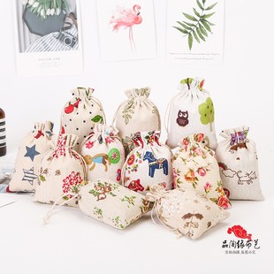 可爱卡通印花赶蚊空包 首饰袋 抽口袋可爱 零钱小口袋 香料束口袋