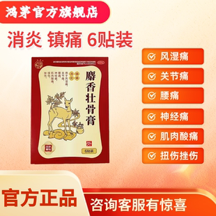 鸿茅麝香壮骨膏6贴装消炎镇痛风湿痛关节痛扭伤秋冬养生鸿茅药酒