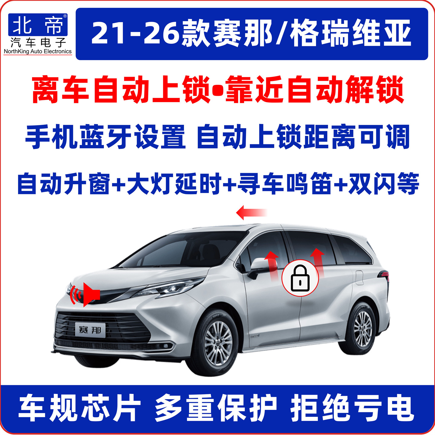 赛那格瑞维亚离车自动锁车升窗器