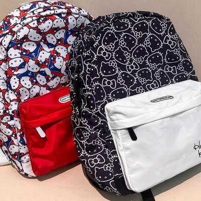 日本代购hellokitty凯蒂猫大学初高中学生背包旅游双肩包女书包