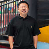 食贫道 黑色纯棉男女宽松情侣休闲潮流 基础款 原创T恤POLO衫 经典