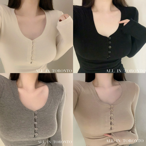 又大又圆收腰显瘦亨利衫早秋新款