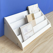 亚克力多用途展示架眼影盘陈列架白色透明多层彩票架手机置物架