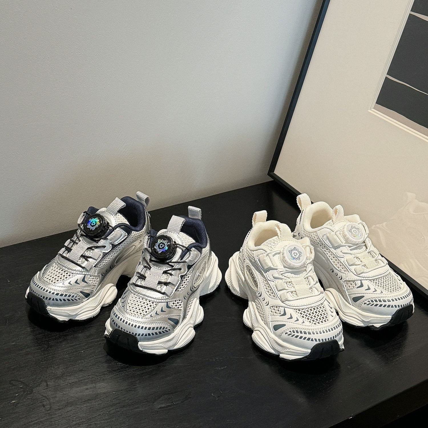 2025春夏新款旋转扣童鞋男童透气网面运动鞋女童老爹鞋儿童跑步鞋,童鞋/婴儿鞋/亲子鞋,运动鞋,淘宝优惠券,粉丝福利购,淘宝优惠卷