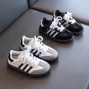 儿童德训鞋2025秋冬新款女童加绒二棉板鞋男童运动鞋子阿甘鞋宝宝