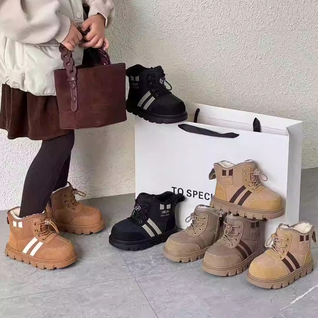 JLD金乐迪儿童加绒防滑雪地靴