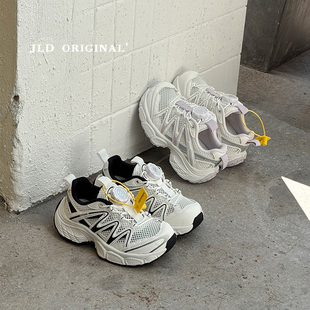 儿童运动童鞋2026春季新款男童单网镂空透气女童老爹鞋户外穿旅游