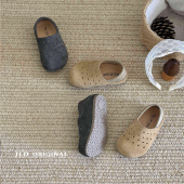 一脚蹬软底休闲鞋 儿童洞洞鞋 女童真皮勃肯鞋 男童凉鞋 2026春夏新款