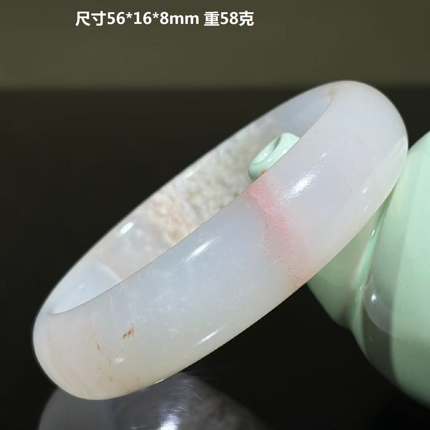 白底红手镯桂林鸡血玉贵妃料镯子鸡血石玉石手镯原石精美玉镯精品