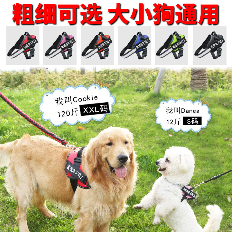 狗牵引绳大型犬加粗款狗狗胸背带户外防爆冲大中型犬遛狗颈带绳子