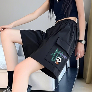 2026新款 爆款 运动阔腿中裤 女夏季 潮流时尚 薄款 裤 五分短裤 休闲工装