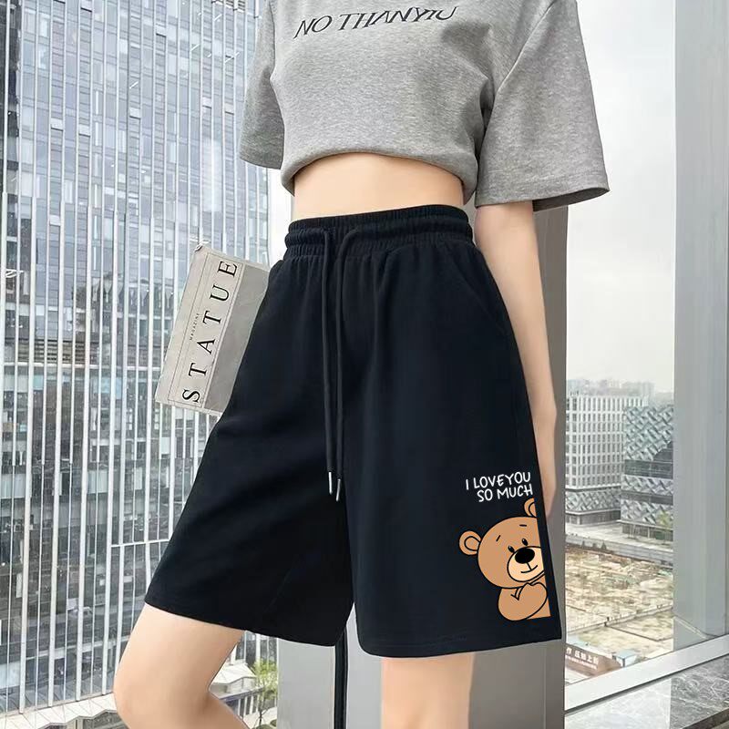 清仓捡漏运动短裤女款夏季薄款宽松直筒休闲裤潮流大码显瘦五分裤