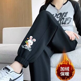 休闲裤女士春秋季新款爆款高腰显瘦卫裤大码运动裤时尚小脚哈伦裤