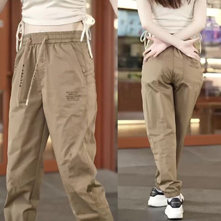 束脚显瘦高腰运动长裤 冰丝裤 宽松休闲裤 2026新款 子女士春夏季 薄款