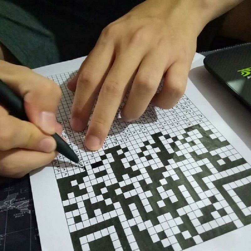 焦小店拼豆手工二维码情书礼物