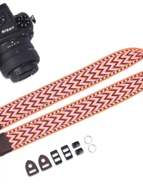 背包客Z20民族风炫彩相机T0432肩带专业摄影棉织背带复古简约织带