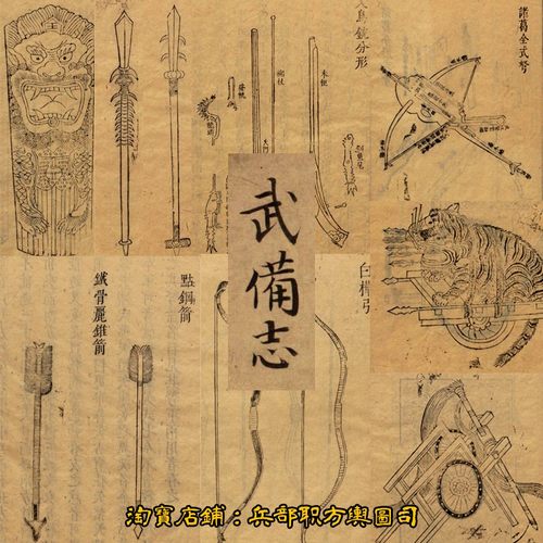 大明武备盔甲胄阵法兵器攻城器械百科版画图700幅素材（天启）