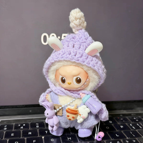 适用于4.0拉布布四代10cm迷你版娃衣套装毛绒衣服可爱labubu套装,模玩/动漫/周边/娃圈三坑/桌游,潮玩娃衣,淘宝优惠券,粉丝福利购,淘宝优惠卷