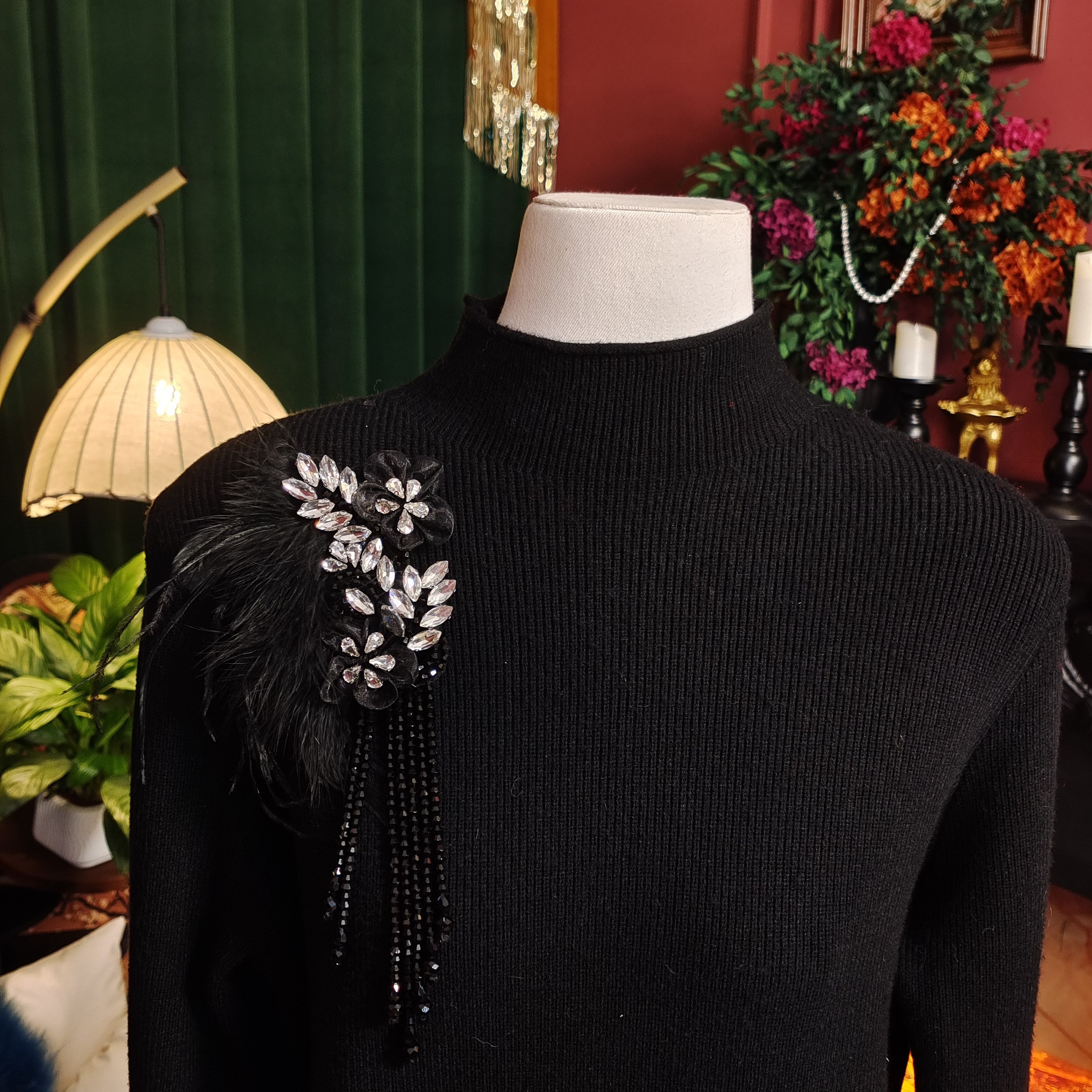 宫廷风雍容华贵精致毛毛带别针WW122,服饰配件/皮带/帽子/围巾,假领,淘宝优惠券,粉丝福利购,淘宝优惠卷