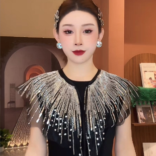 新款百搭流星雨散落漫天披肩AZ780