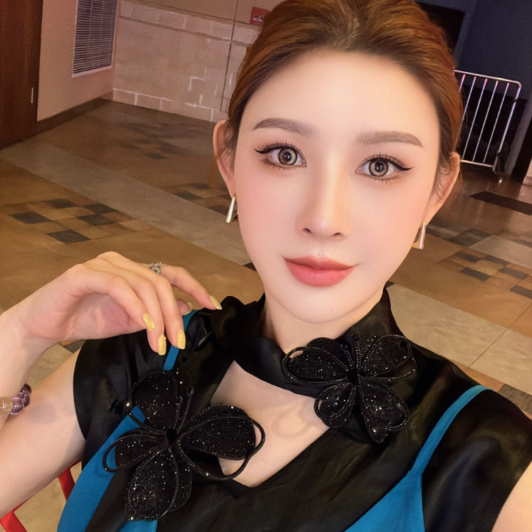 精致百搭款比翼双飞立体镂空蝴蝶磁吸AZ802