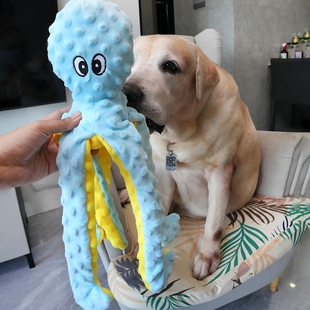 特大号宠物狗玩具发声皮壳响纸玩具章鱼磨牙拉布拉多中大型犬用品