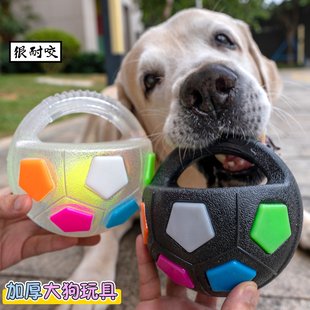 加大号宠物狗玩具拉手互动发声球足球双层透明网球大型犬大狗玩具