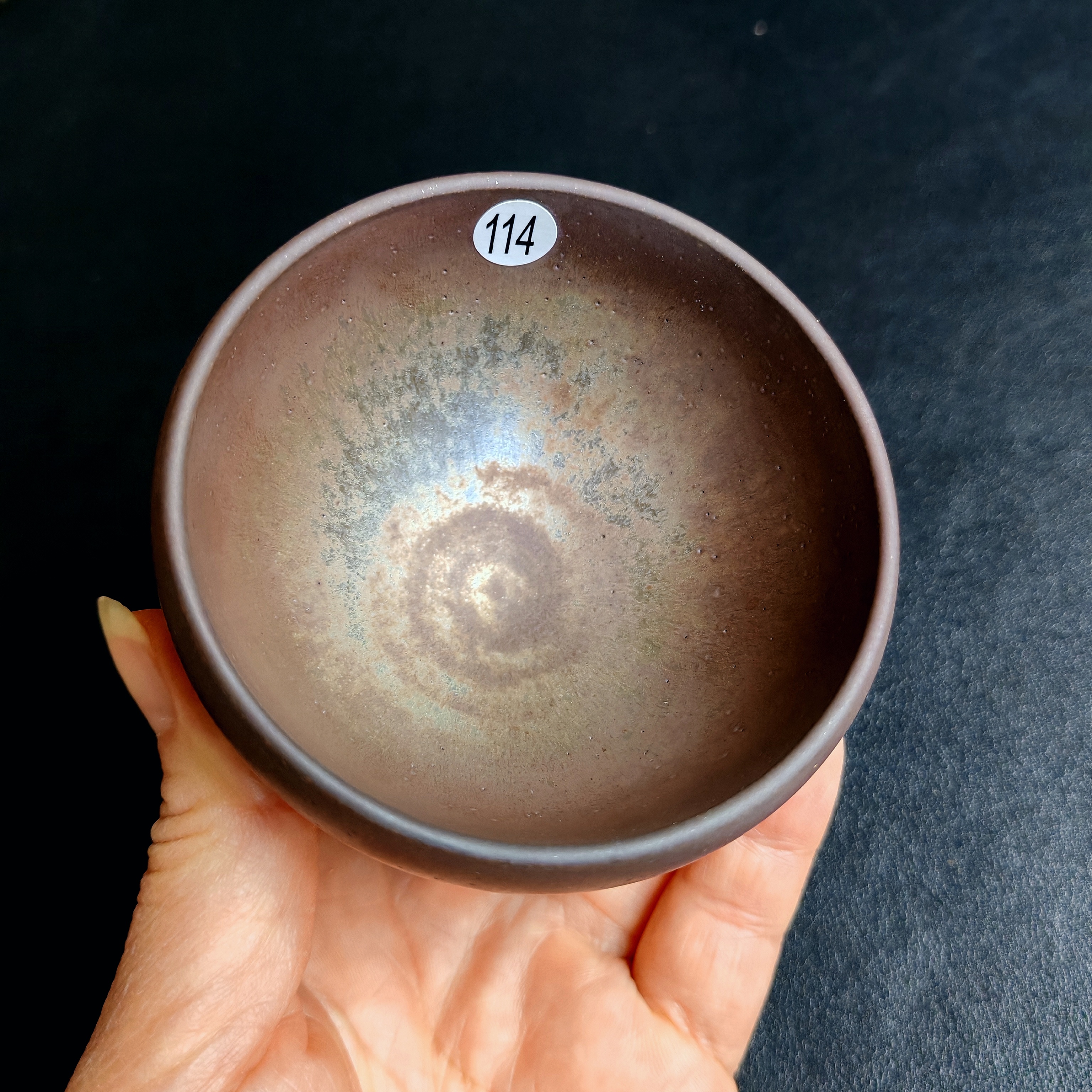 茶具新品柴烧建盏茶杯主人杯茶器无足钵陈诚灰贝一物一拍