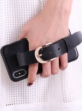 适用16苹果17手机壳iPhone15 14Plus黑色戚薇同款13ProMax手腕带11皮带12皮扣Xs防摔XR软套8女7款Mini全包Air