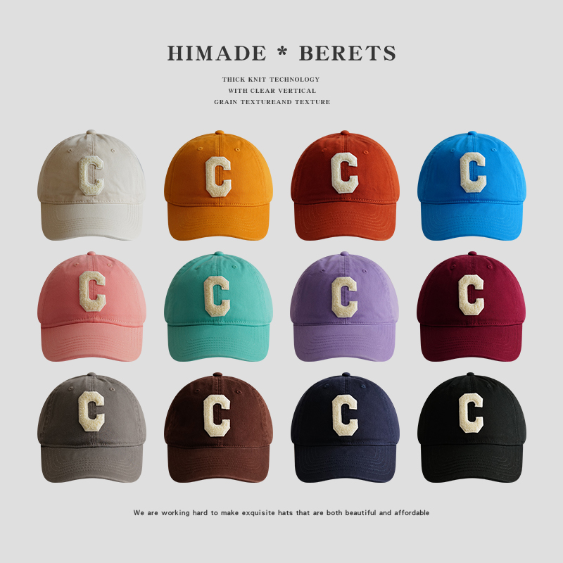 Himade男女秋冬季显脸小棒球帽子