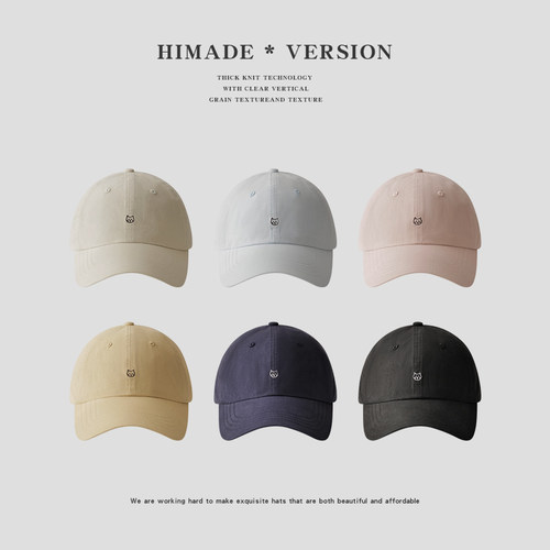Himade爱刺绣小猫棒球帽子韩系
