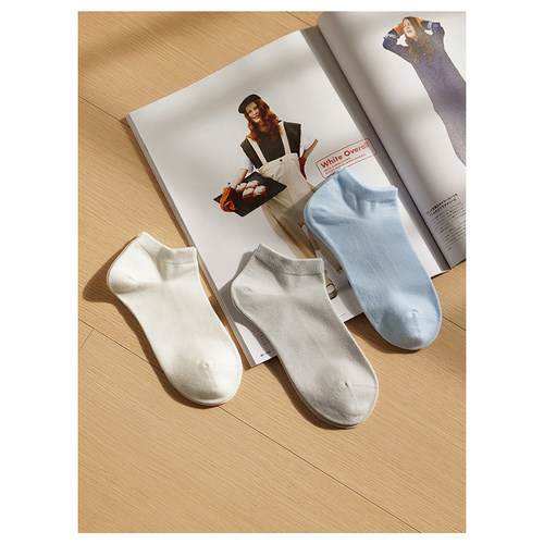 himadesocks女纯色短袜