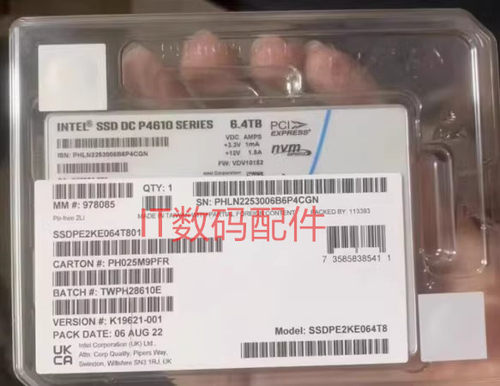 DELL R740 R750 R750xs 固态硬盘 P4610 6.4T U.2 nvme pcie SSD