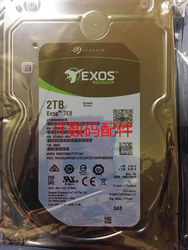 全新 浪潮 ST2000NM0045 V4204-150 2T 12Gb SAS 3.5 企业级硬盘