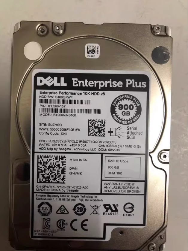 DELL/戴尔 EQ 900G 10K SAS 2.5寸 12GB ST900MM0168 硬盘 0F4VMK