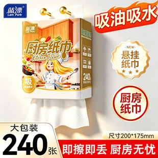 蓝漂厨房纸巾挂式抽纸双层加厚吸油吸水不易破家用纸巾悬挂式底部