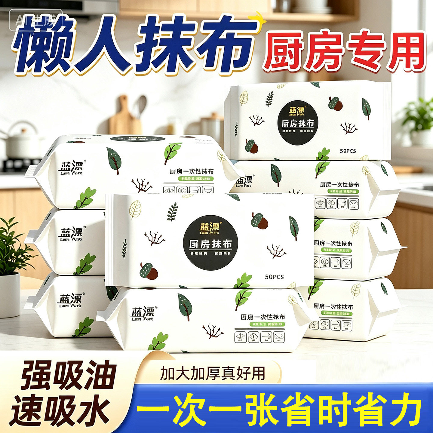 加厚款!蓝漂懒人抹布