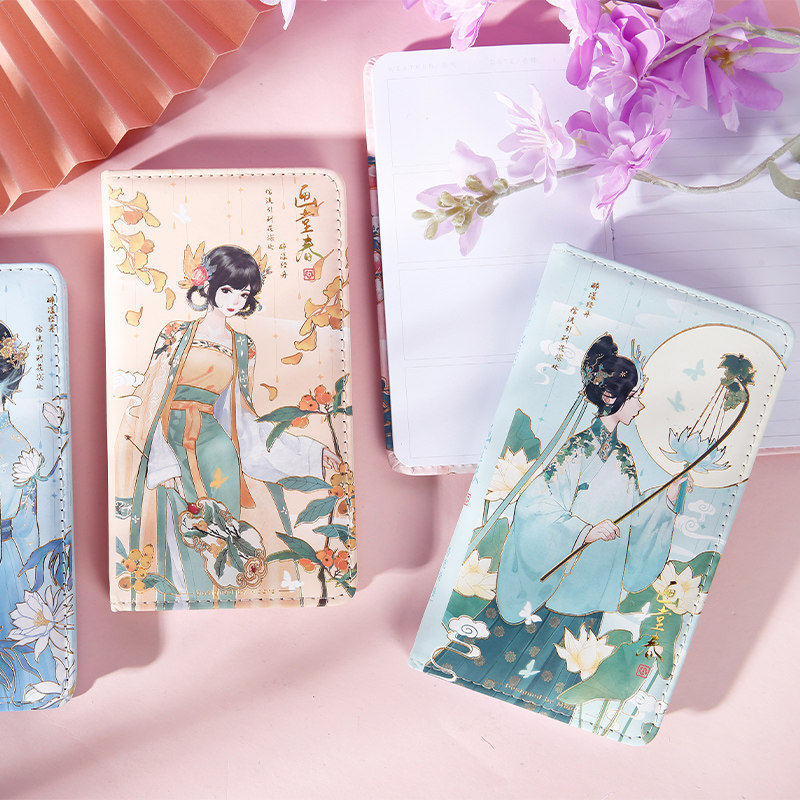 画堂春PU皮面手账本weks古风原创