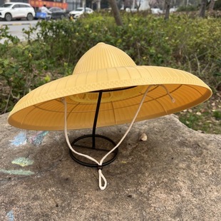 男女通用塑料林冲帽户外田园干活防晒防水大檐海南斗笠帽遮阳雨帽
